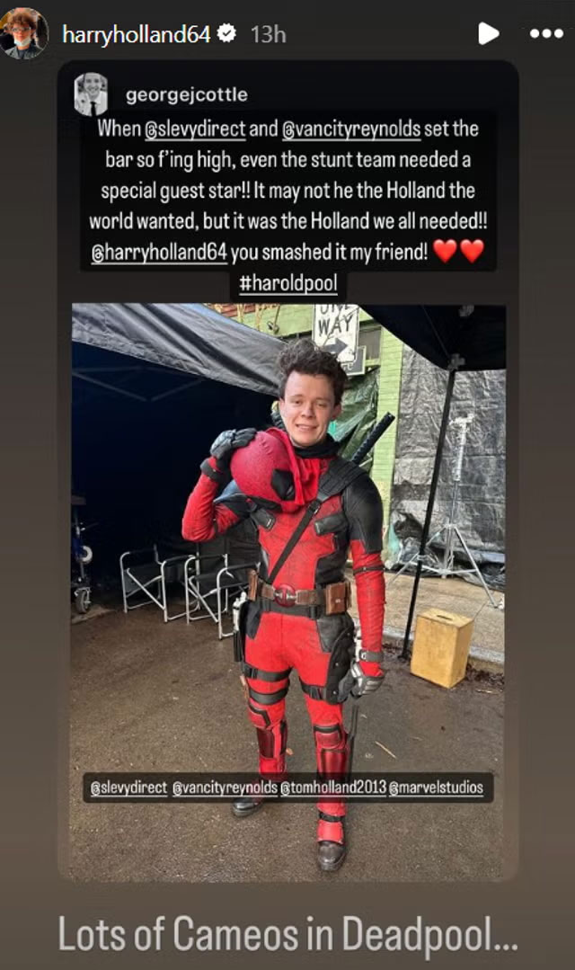 Family member of Tom Holland in Deadpool & Wolverine?