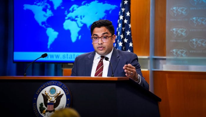 State Department Principal Deputy Spokesperson Vedant Patel speaks during a presser. — US Department of State/File