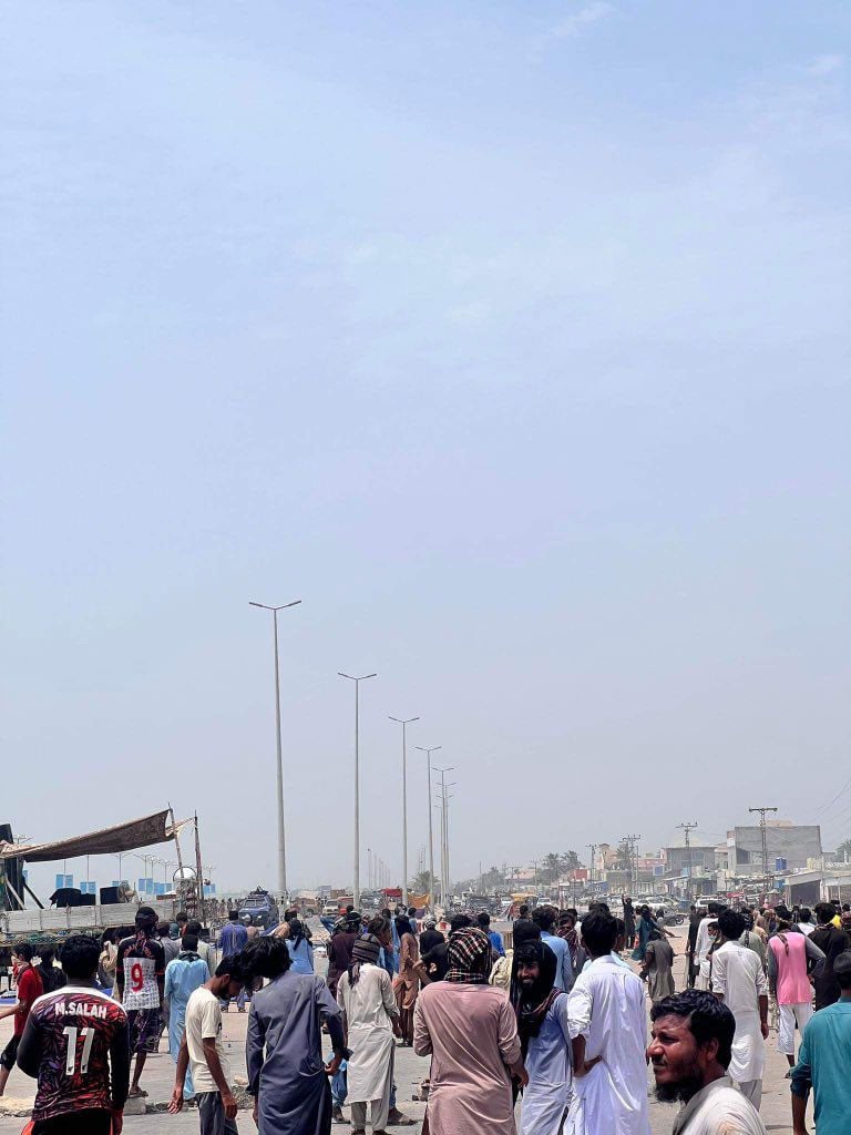 BYC protesters pictured at Gwadars Marine Drive demonstration on August 2, 2024. — Reporter