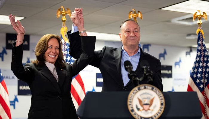 Kamala Harris and Douglas Emhoff, Wilmington, Delaware, July 22, 2024. — Reuters