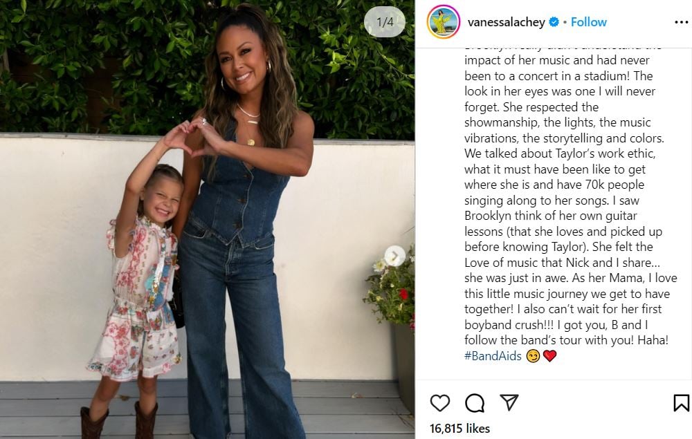 Vanessa Lachey marks birthday of Swiftie daughter Brooklyn