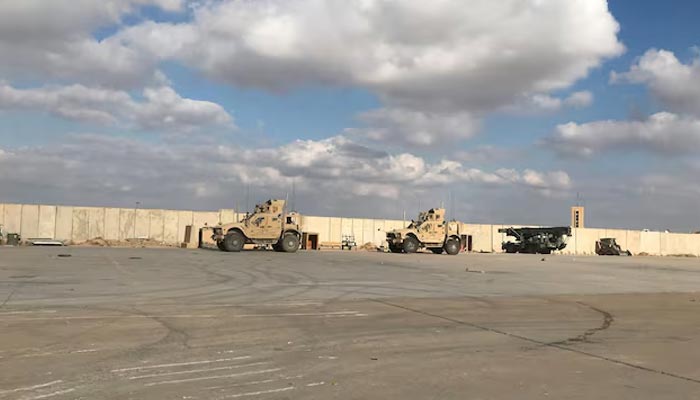 Military vehicles of US soldiers are seen at Ain al-Asad air base in Anbar province, Iraq January 13, 2020. — Reuters