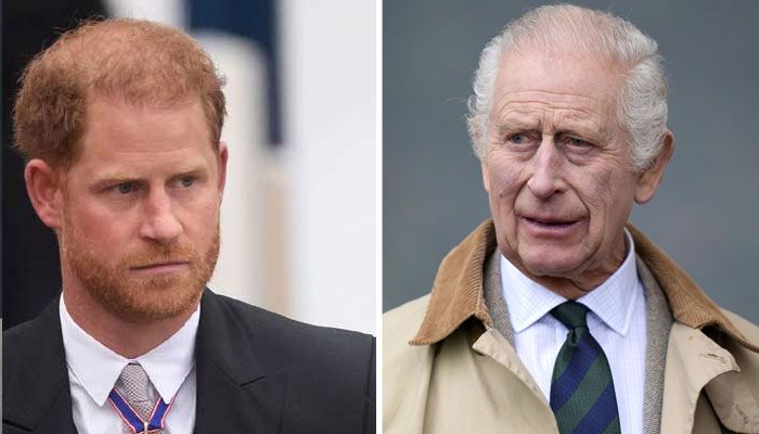 King Charles walking in mud and sludge because of Prince Harry