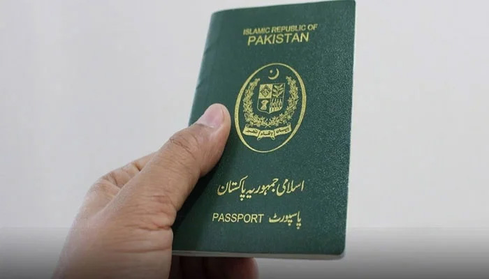 This photograph shows a Pakistani passport. — State media/file