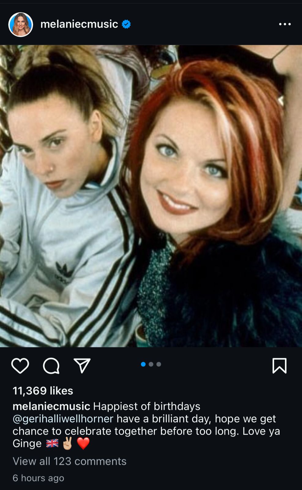 Spice Girls pays sweet tribute to vocalist Geri Halliwell on her birthday