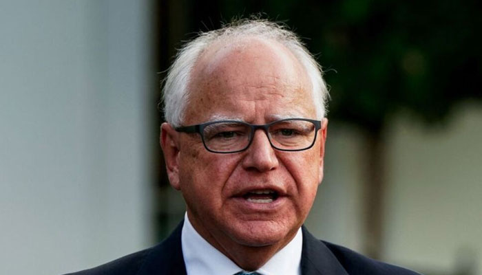 Minnesota Governor Tim Walz speaks to the press after attending a meeting with US President Joe Biden and other Democratic governors at the White House in Washington, US, July 3, 2024. — Reuters