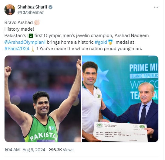 ‘Pride of nation: Pakistan heaps praise on Arshad Nadeem