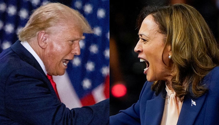 A combination picture shows Republican presidential nominee and former US President Donald Trump (left) and US Vice President and Democratic presidential candidate Kamala Harris. — Reuters