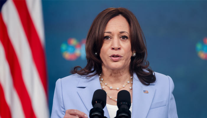 Kamala Harris held a rally on Friday in Arizona. —Reuters