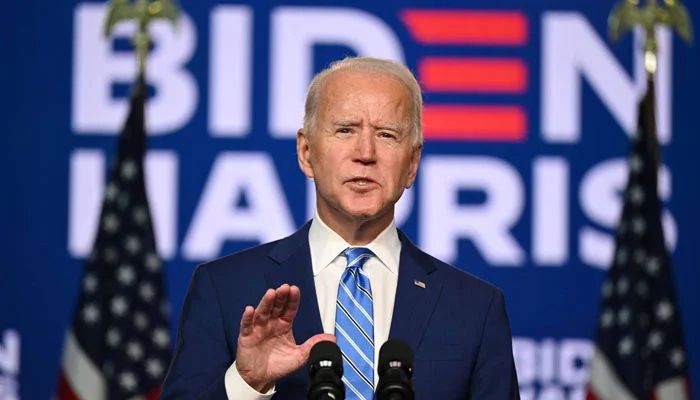 President of the US and former Democratic presidential nominee Joe Biden speaks at the Chase Center in Wilmington, Delaware. — AFP/File