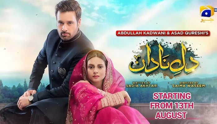 A poster of drama serial Dil-eNadan by 7th Sky Entertainment. — Geo TV