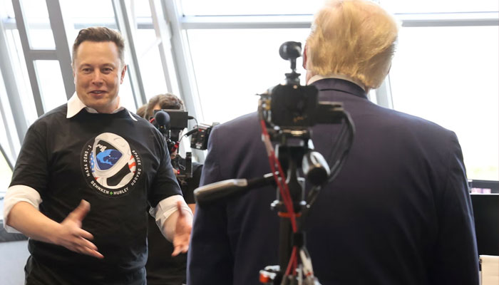 US President Donald Trump and Elon Musk are seen at the Firing Room Four after the launch of a SpaceX Falcon 9 rocket and Crew Dragon spacecraft on NASAs SpaceX Demo-2 mission to the International Space Station from NASAs Kennedy Space Center in Cape Canaveral, Florida, US May 30, 2020. — Reuters