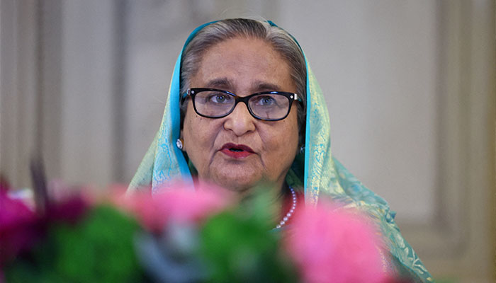 Bangladeshi Prime Minister Sheikh Hasina speaks during the annual Munich Security Conference, in Munich, Germany February 17, 2024. — Reuters