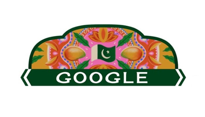 A screenshot of Google Doodle to mark Pakistans 77th Independence Day. — Screengrab/Google