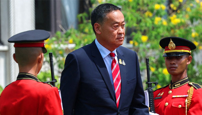 Thailands Prime Minister Srettha Thavisin arrives to welcome Bruneis Sultan Hassanal Bolkiah at the Government House in Bangkok, Thailand, April 29, 2024. — Reuters