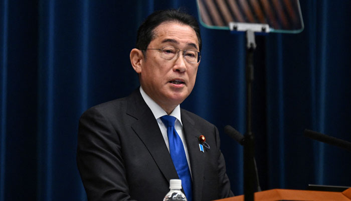 Japans Prime Minister Fumio Kishida speaks during a press conference at the prime ministers office in Tokyo on August 14, 2024. — REUTERS