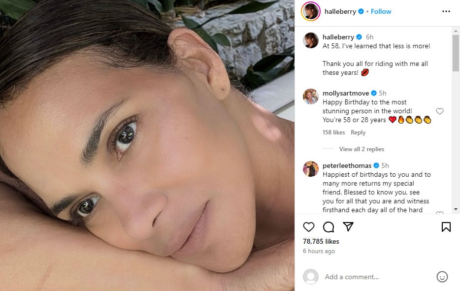 Halle Berry marks her big day with a heartfelt note to herself