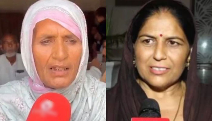 Arshad Nadeems mother Razia Parveen and Neeraj Chopra’s mother, Saroj Devi. — Screengrab via Instagram/@mufastweet/Indian Express