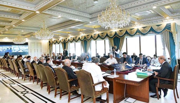 Prime Minister Muhammad Shehbaz Sharif chairs a meeting of cabinet committee. — APP/File