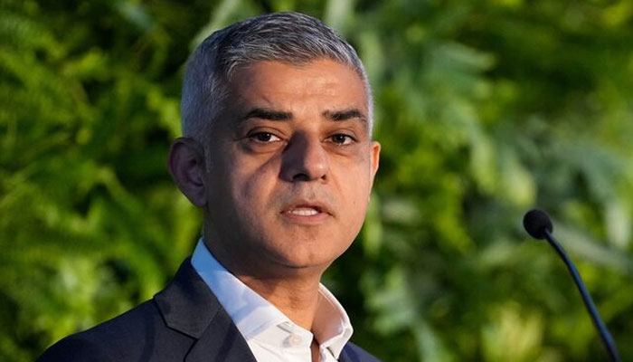 Sadiq Khan, Mayor of London speaks to guests during the annual Reuters IMPACT summit in London, Britain October 3, 2022. — Reuters