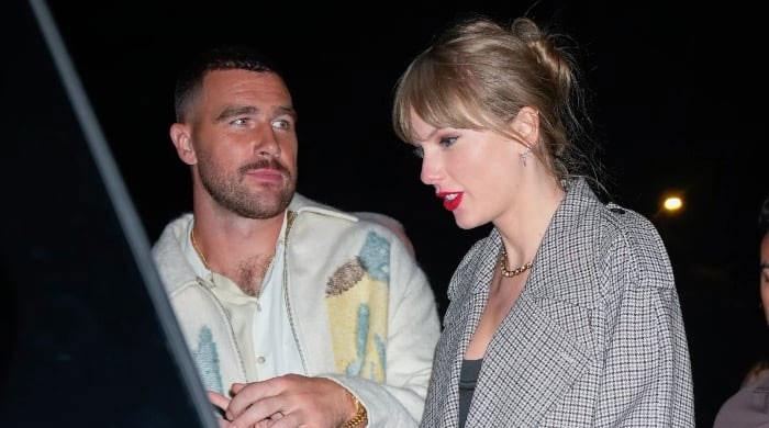 Taylor Swift pays visit to Travis Kelce on set of his new show