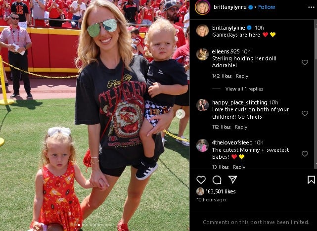 Brittany Mahomes shared glimpses from the game with her kids