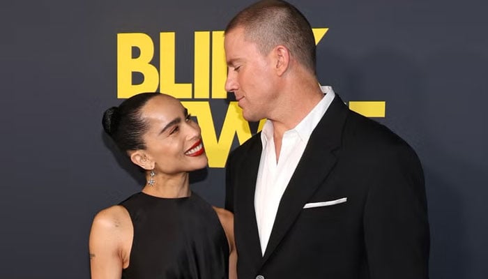 Channing Tatum shows affection to Zoe Kravitz at Blink Twice photo call