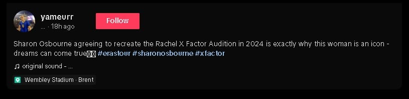 Sharon Osbourne delighted fans with reenactment of memorable 2007 X Factor moment