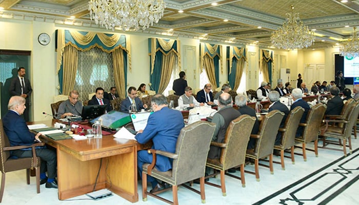 PM Shehbaz Sharif chairs the review meeting regarding Chinese investment in Pakistan. — Radio Pakistan