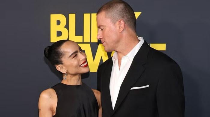 Channing Tatum shows affection to Zoe Kravitz at 'Blink Twice' photo call