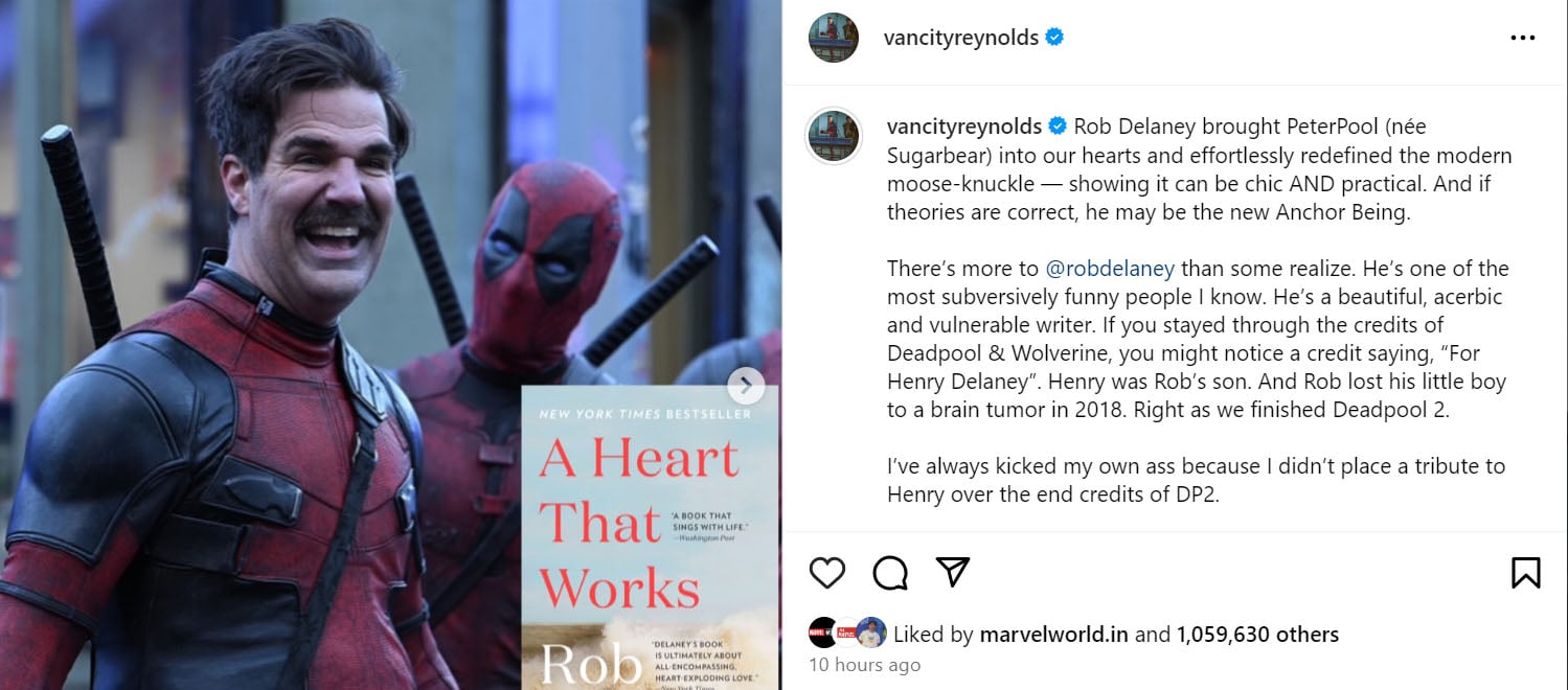 Rob Delaneys son died in 2018, few months before release of Deadpool sequel