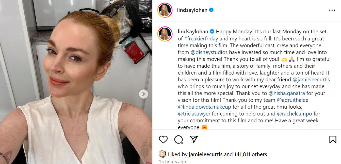 Lindsay Lohan will reprise her role in the ‘Freaky Friday’ sequel