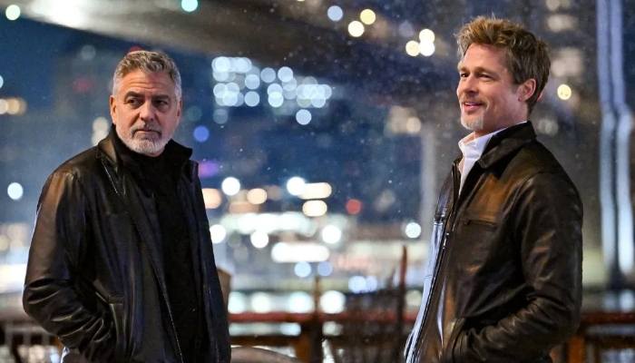 Photo: Brad Pitt meets George Clooney ahead of new movie release