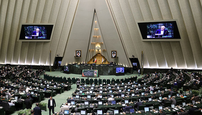 Irans President Masoud Pezeshkian speaks in defence of his cabinet selection at the parliament in Tehran, Iran, August 17, 2024. — Reuters