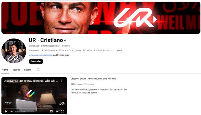 Cristiano Ronaldos YouTube channel draws over 4.5m subscribers within hours