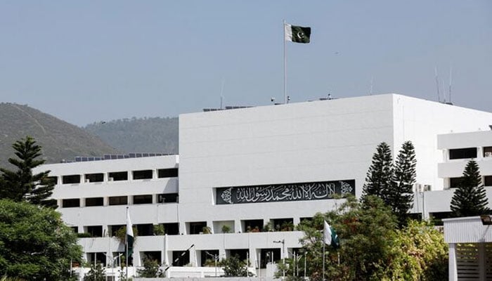 A general view of the parliament building in Islamabad, Pakistan March 25, 2022. — Reuters