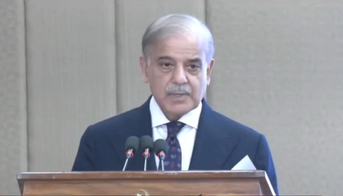 Prime Minister Shehbaz Sharif addressing an event in Islamabad on August 22, 2024. —Facebook/ @pml.n.official