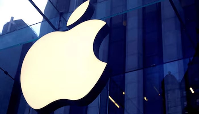 The Apple Inc. logo is seen hanging at the entrance to the Apple store on 5th Avenue in Manhattan, New York on October 16, 2019. — Reuters