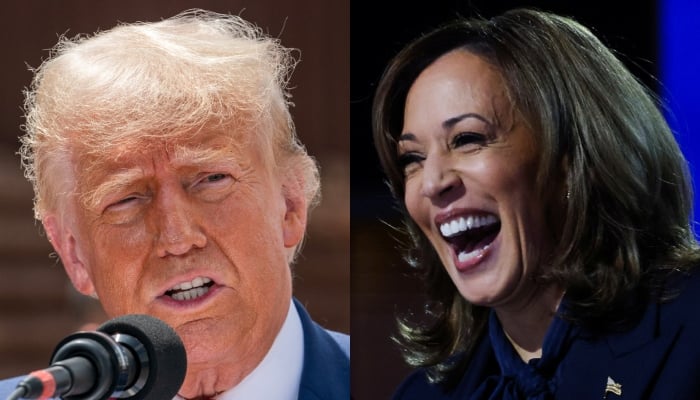 Former president of the US and Republican candidate for US election 2024 Donald Trump (L) and Vice President of the US and Democratic election nominee for US election 2024 Kamala Harris. — Reuters