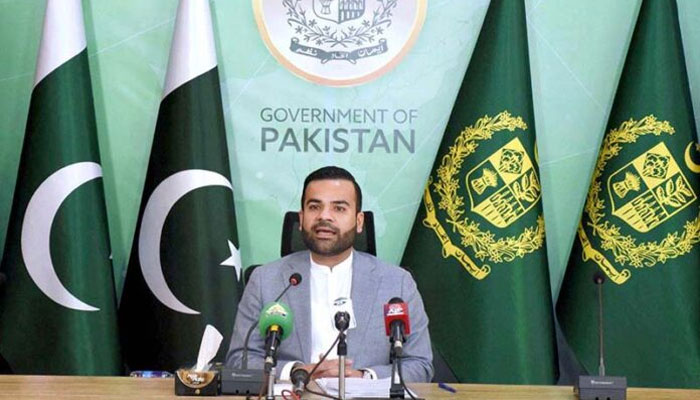 Governments spokesperson for legal affairs Barrister Aqeel Malik addresses a press conference in an undated picture. — APP/file