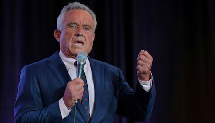 Independent presidential candidate Robert F. Kennedy Jr. addresses the Libertarian Partys national convention in Washington, U.S., May 24, 2024. — Reuters