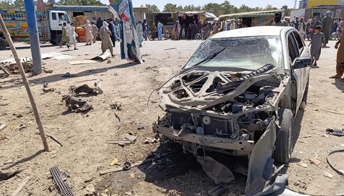 The picture shows site of blast in Quettas Pishin on August 24, 2024. — Provided by the reporter