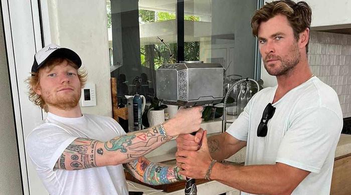 Chris Hemsworth, Ed Sheeran unite in front of thousands