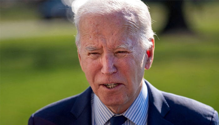 US President Joe Biden speaks to members of the press after a weekend in Delaware, on the South Lawn of the White House in Washington, US, February 19, 2024. — Reuters