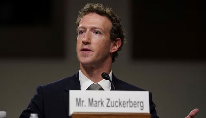 Metas CEO Mark Zuckerberg testifies during the Senate Judiciary Committee hearing at the US Capitol, in Washington, US, on January 31, 2024. — Reuters