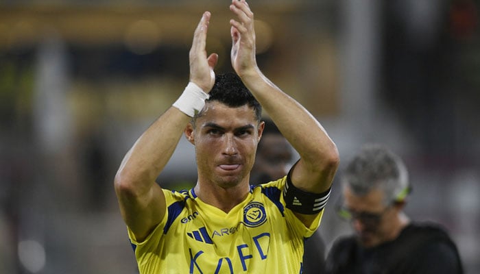 Al Nassrs Cristiano Ronaldo applauds fans after a match. — Reuters/File