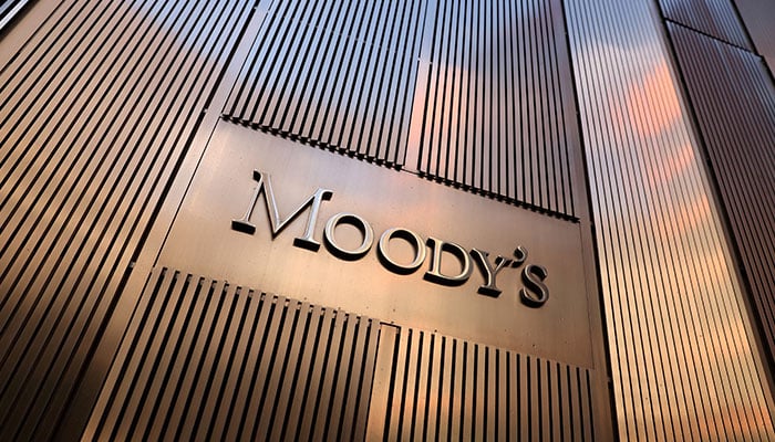 Signage is seen outside the Moodys Corporation headquarters in Manhattan, New York, US, November 12, 2021. — REUTERS