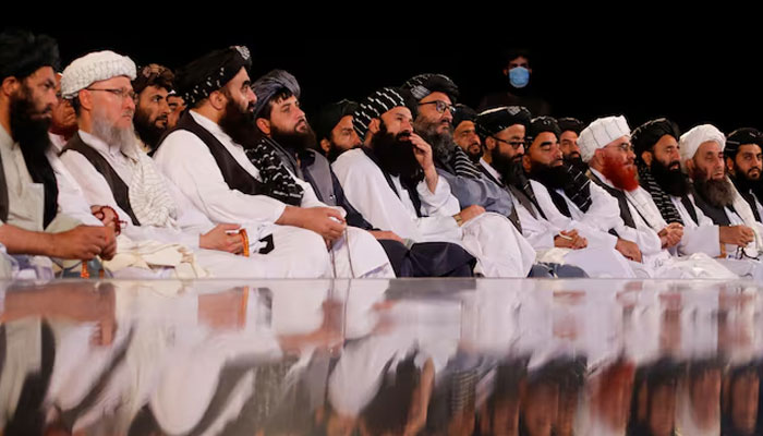 Taliban leaders attend the first-anniversary ceremony of the takeover of Kabul by the Taliban in Kabul, Afghanistan, August 15, 2022. — Reuters