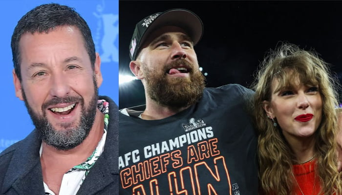 Adam Sandler racconta a Travis Kelce cosa pensa la sua famiglia della storia d'amore di Taylor Swift