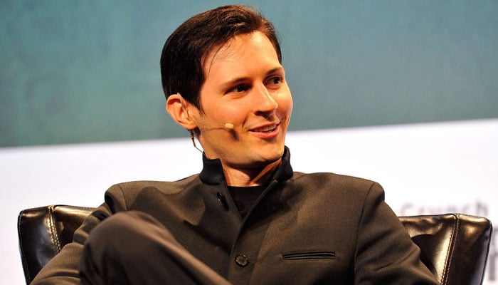 Telegram CEO and co-founder Pavel Durov speaks onstage during day one of TechCrunch Disrupt SF 2015 at Pier 70 on September 21, 2015 in San Francisco, California. — AFP